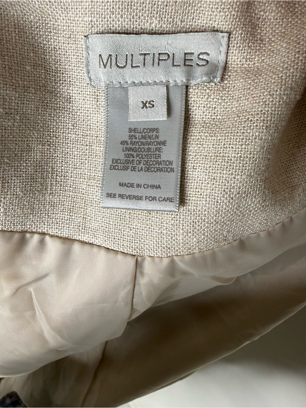 Multiples Cream Ruffle-Cuff Button Front Coat - Picture 6 of 7